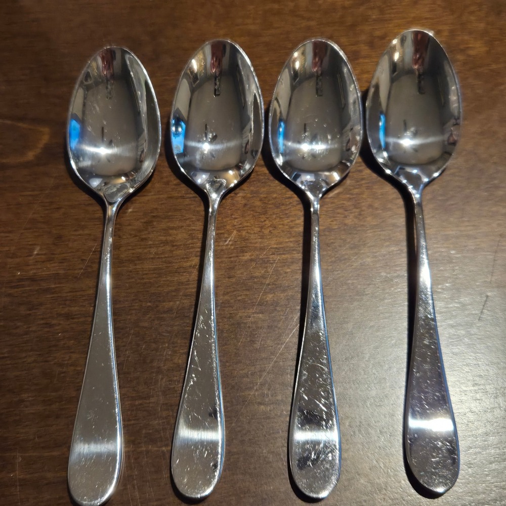 Reed & Barton 18/10 Stainless Steel Dayton Teaspoons Set of 4 Glossy Flatware